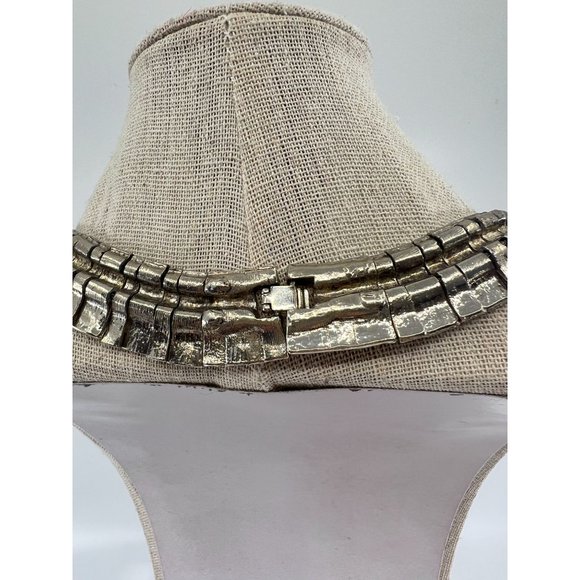 Vintage Cleopatra Egyptian Revival Collar Necklace Attributed to Les Bernard - Picture 9 of 10